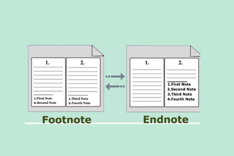 libreoffice difference between footnote and endnote